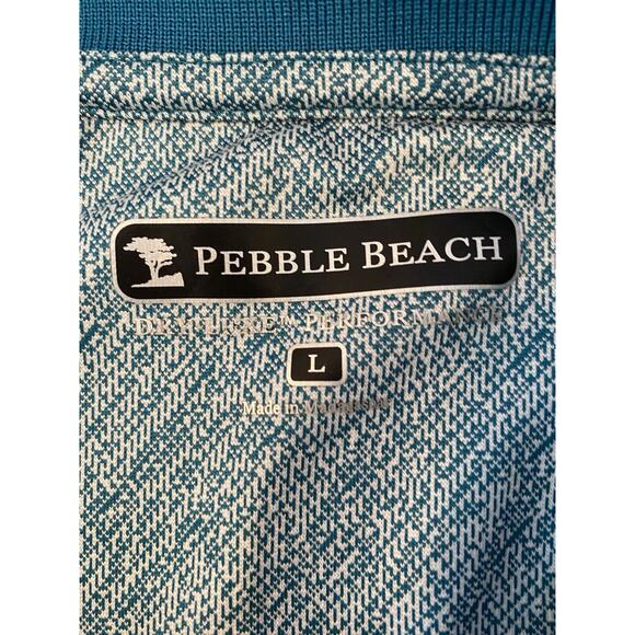 2 Polo Shirt Men's Sz Large Callaway Polo Red Shirt + Blue Pebble Beach Sz Large - Picture 8 of 10